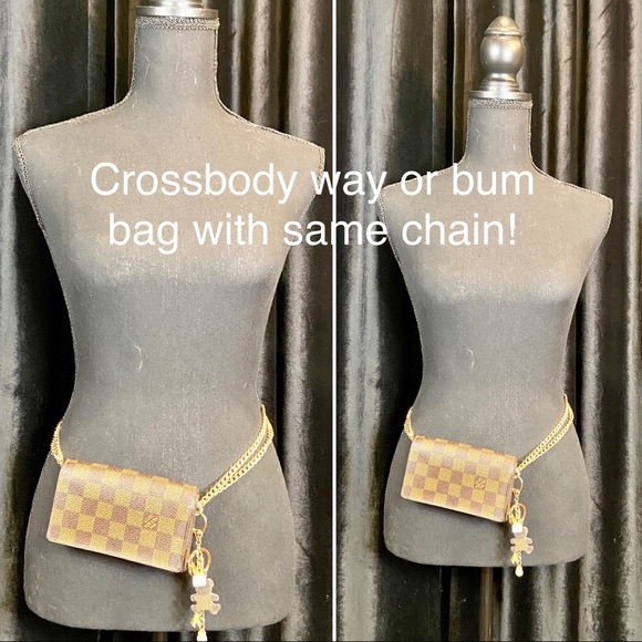 Louis Vuitton Porte Tresor wallet crossbody OR bum bag in Damier Ebene - Picture 13 of 13